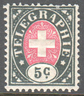 Switzerland Telegraph Zumstein 13 Mint - Click Image to Close